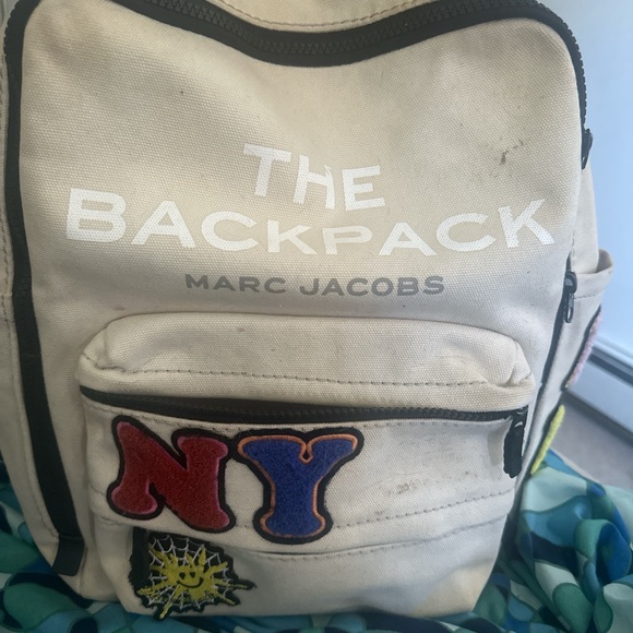 Marc Jacobs Cream Backpack with NY Patch